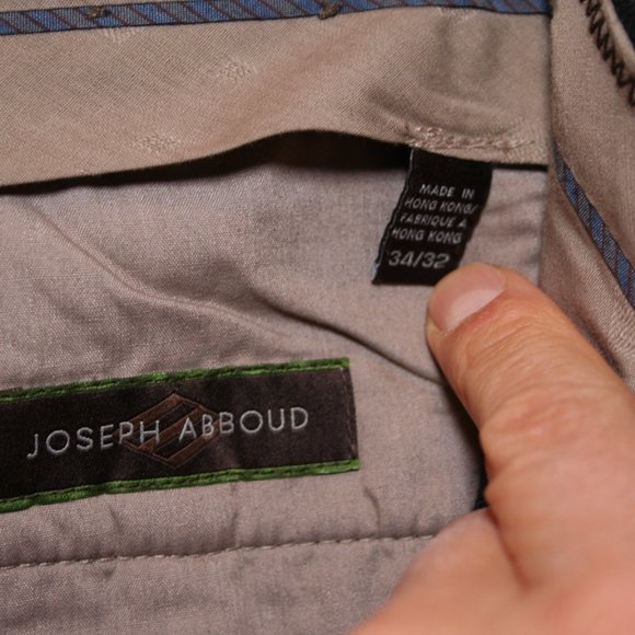 Mens 34 x 32 Joseph Abboud Gray Dress Pants - Picture 7 of 7